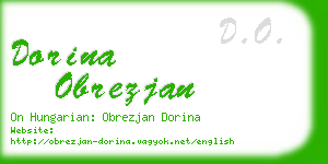 dorina obrezjan business card